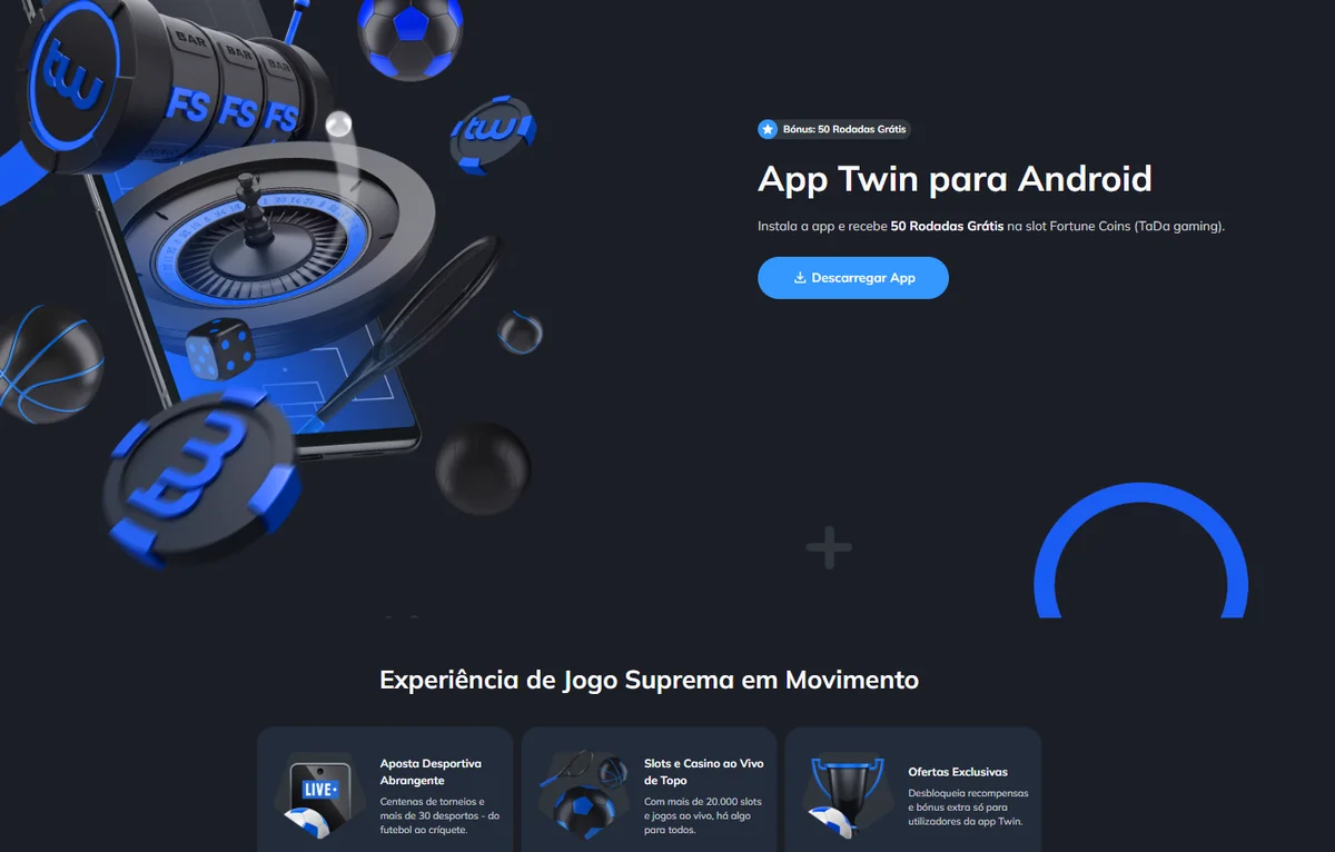 Banner da app Twin para Android no telemóvel